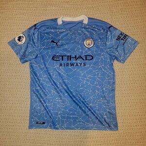 Men's XL 2020-21 Authentic Manchester City Puma Dry-cell Home Jersey Kompany #4